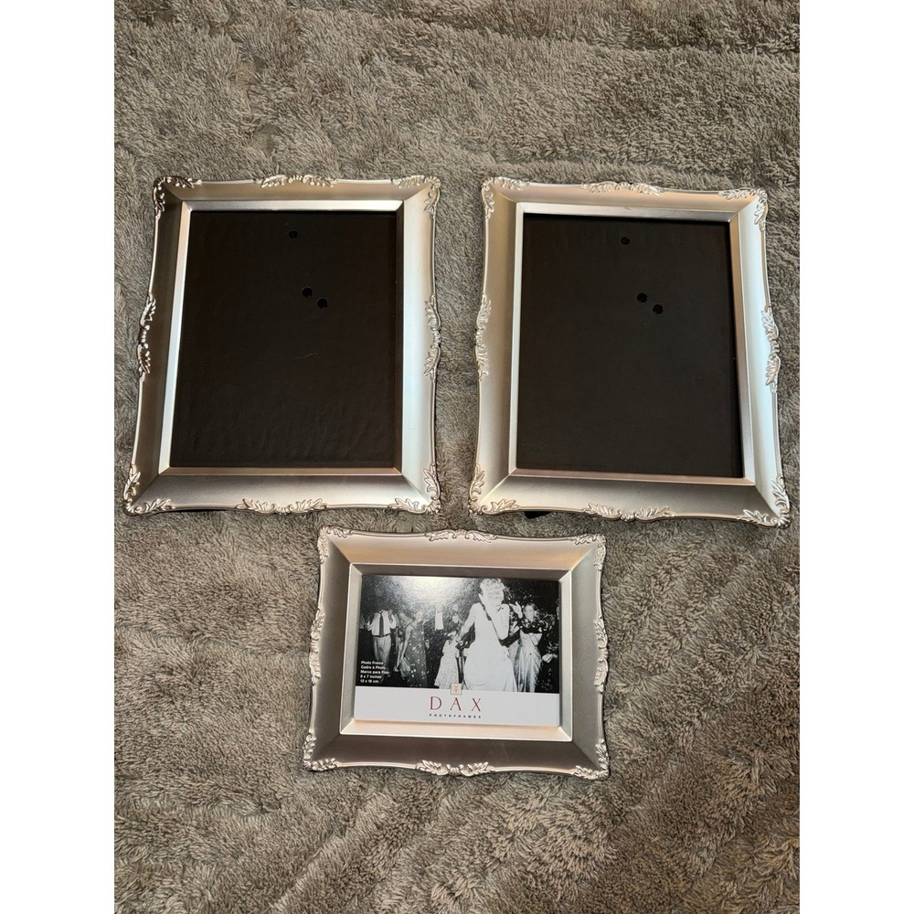 Dax Photoframes Set of 3 Ornate Silver Picture Frames